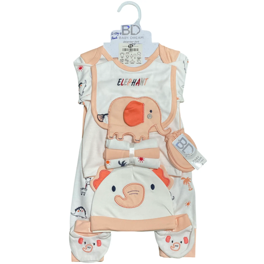 SS- 3D Elephant Baby Dream Newborn Starter Set - 11 pcs - Pyare Bachay