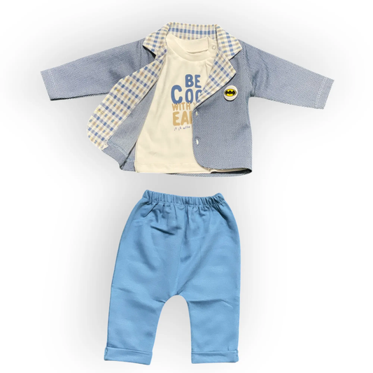 Mini Chic Blazer Set - 3pcs - Pyare Bachay 