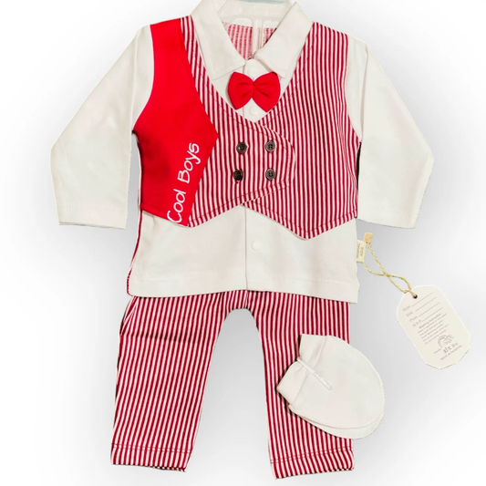 Little Gentleman Suit Set - 4pcs - Pyare Bachay 