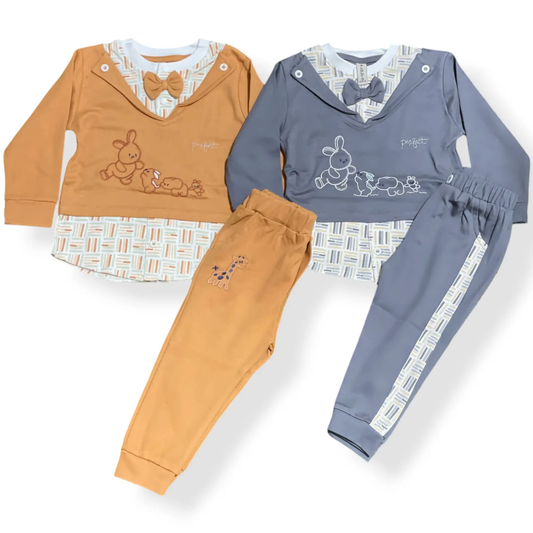 Perfect Bunny BowTie Set - 2 pcs - Pyare Bachay 