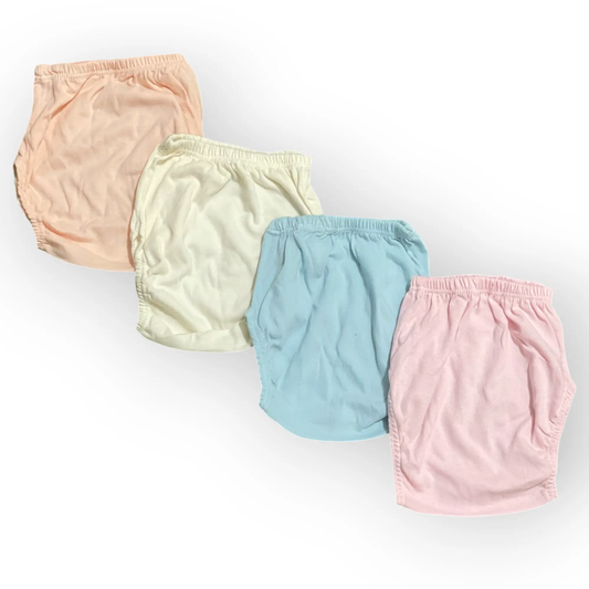 Pack of 4 Baby Cotton Panties - Multicolor - Pyare Bachay 