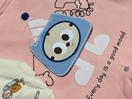 Happy Mood Dungaree Set - 2pcs - Thai Imported - Pyare Bachay 