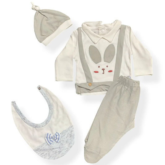 Cute Bunny Baby Set - 4pcs - Pyare Bachay 