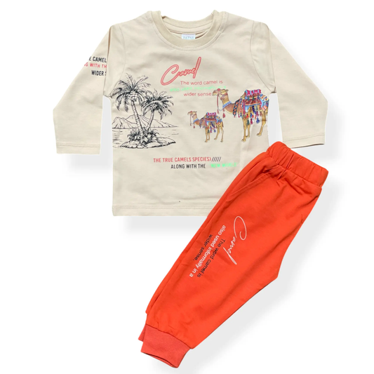 Desert Camel Baby Outfit - 2 pc - Pyare Bachay 