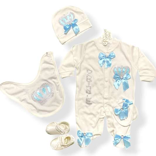 Prince Crown Newborn Starter Box - 5 pcs - Turkish Imported - Pyare Bachay 