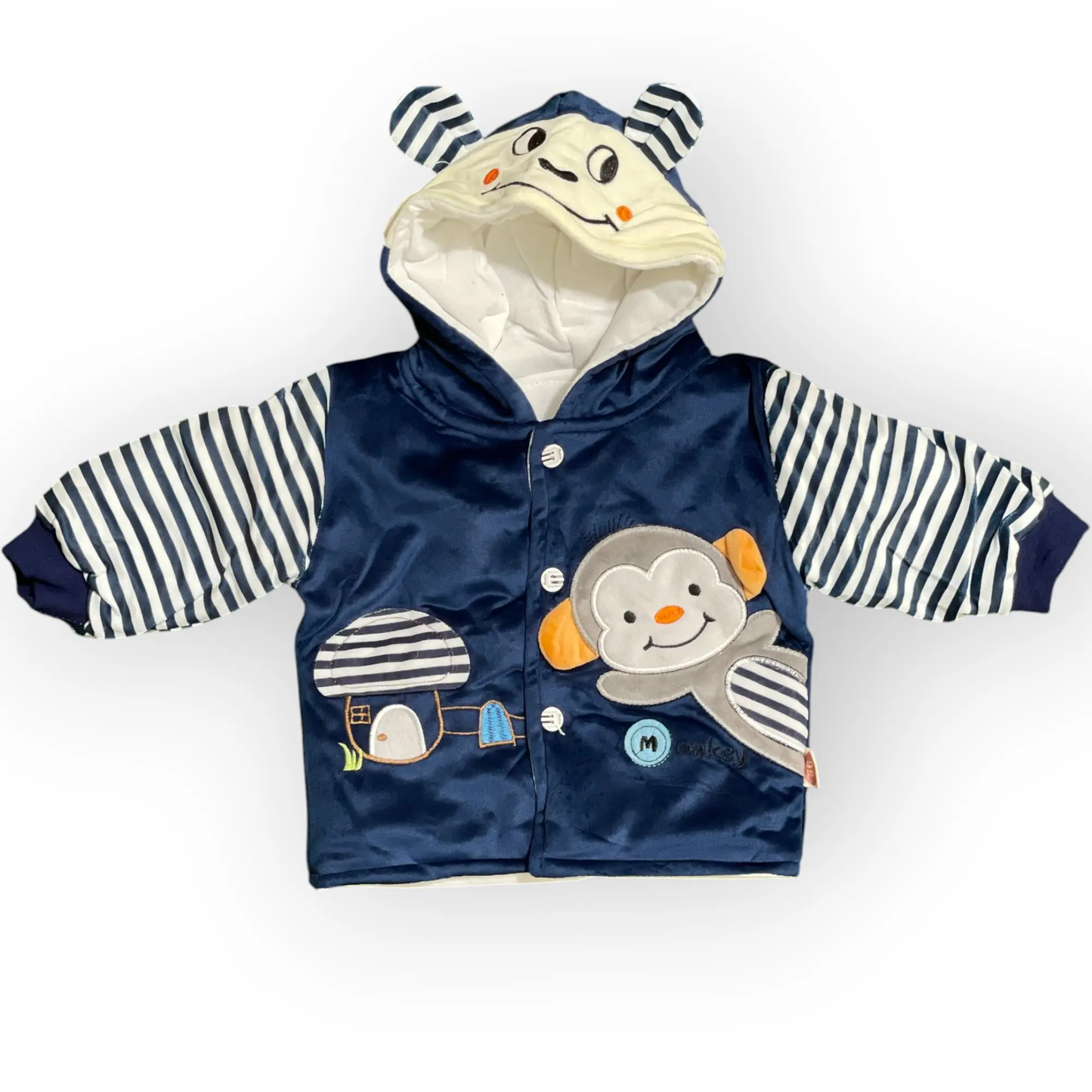 ANIMAL GRAPHIC PLUSH HOODED 2 PC SET - IMPORTED - Pyare Bachay 