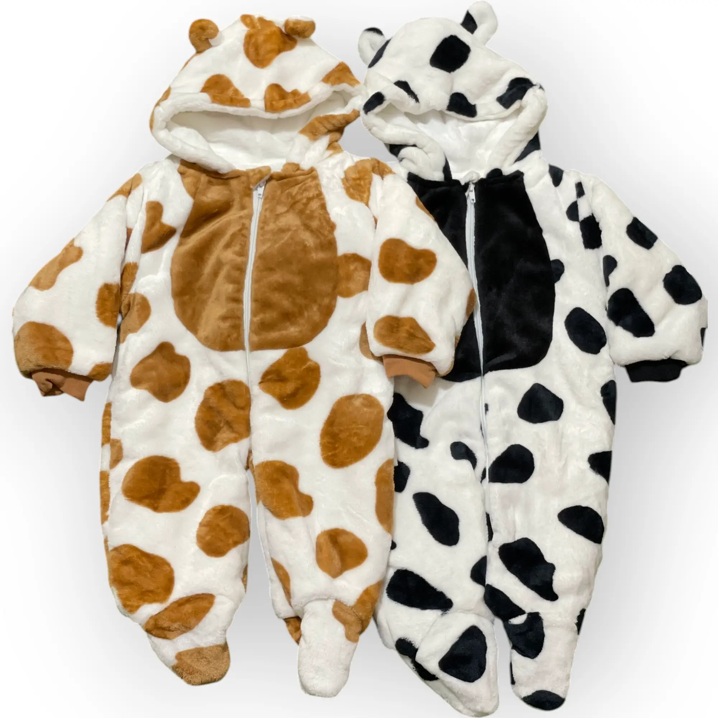 FLUFFY COW PLUSH BABY WARM FLEECE ROMPER - IMPORTED - Pyare Bachay 